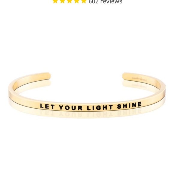 MantraBand Jewelry - Yellow gold, “let your light shine” mantra band
